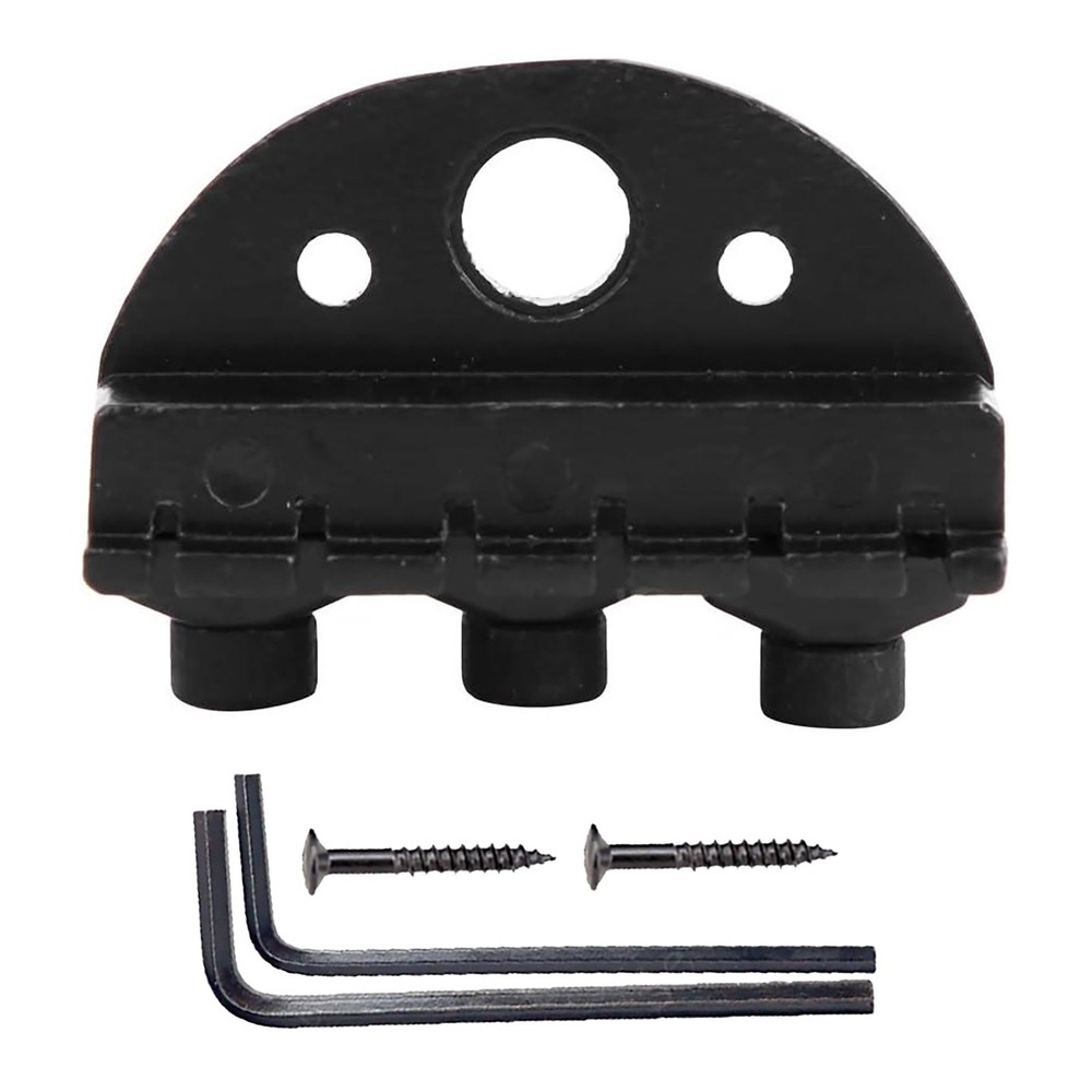 Black Zinc Alloy Locking Nut Replacement for Headless 6-String Guitar Models