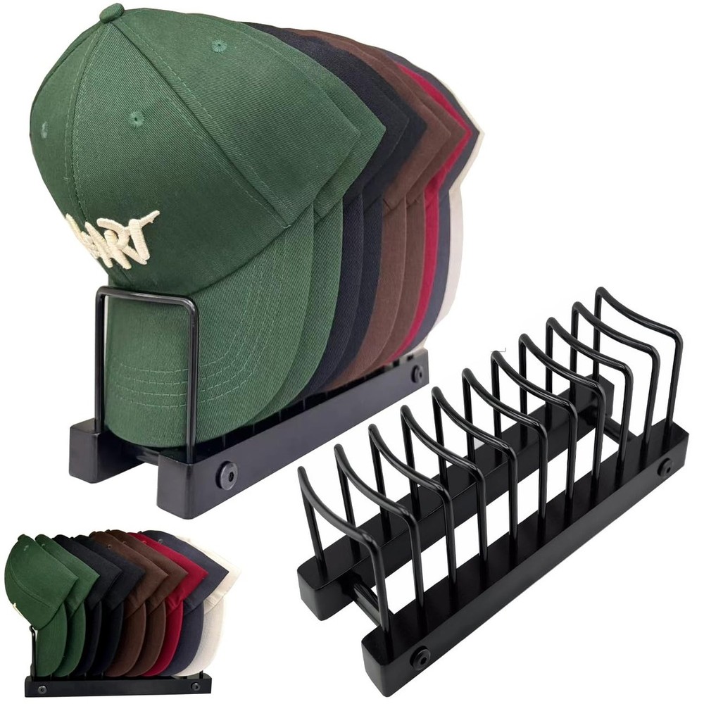 Hat Stand For Baseball caps, Heavy Duty No install Hat Organizer For 10 Baseb...