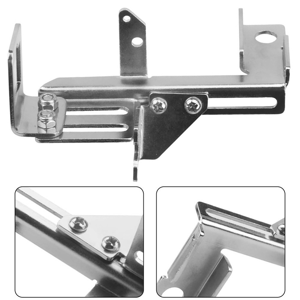 Adjustable Chrome Steel Throttle Kickdown Cable Bracket Kit for SBC Models