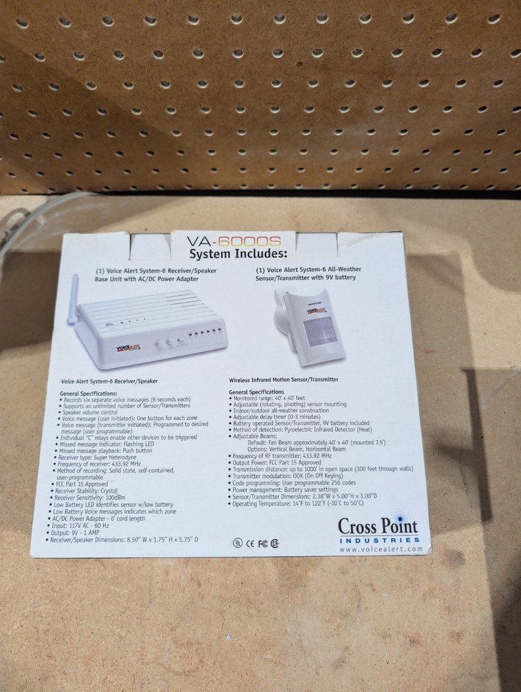 Voice Alert System 6 VA-6000S Wireless Annunciator System