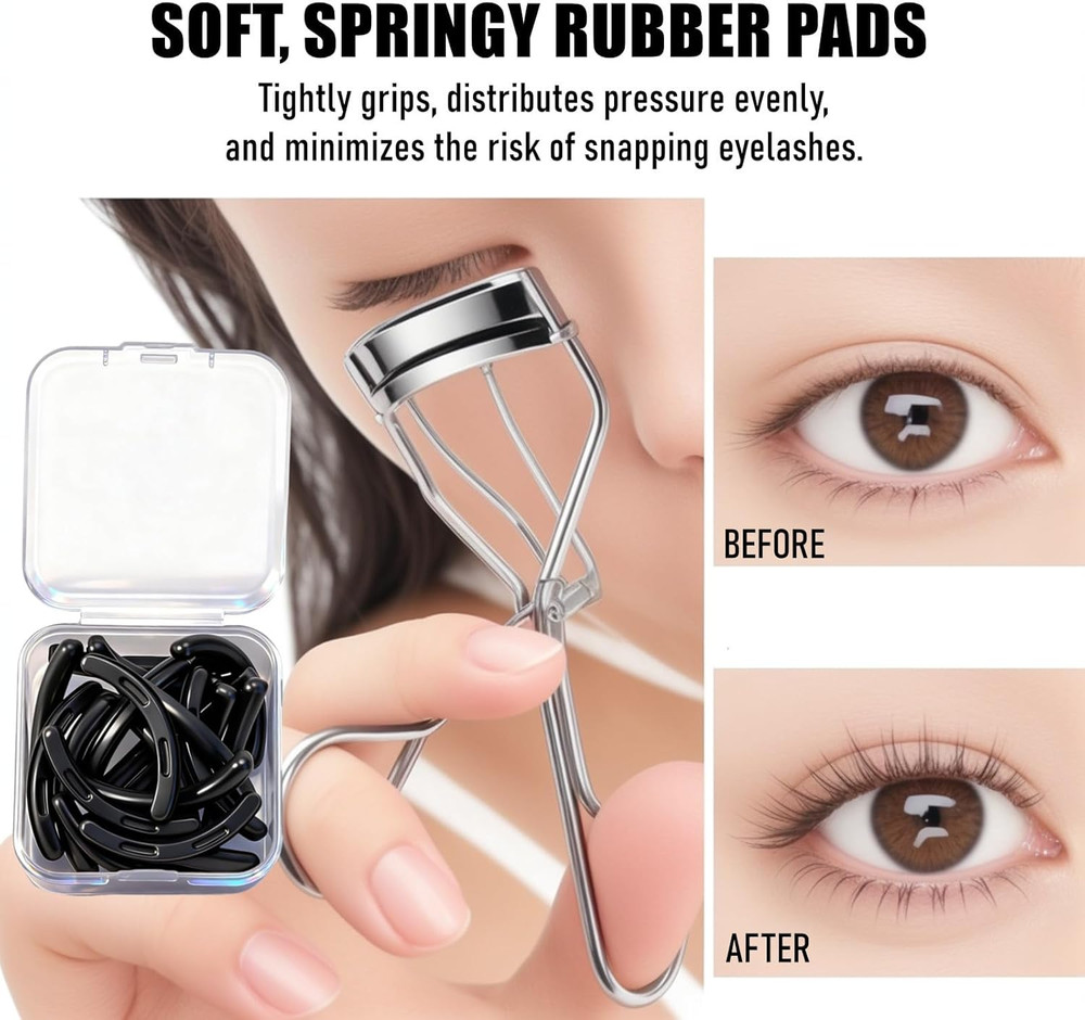 30Pack Suitable for Tweezerman Eyelash Curler Refills,Premium Silicone Soft Rubb
