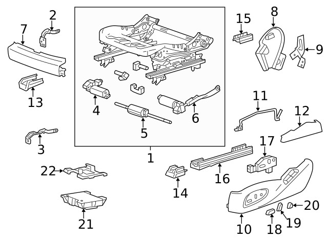 Genuine GM Driver Seat Bracket 22831493