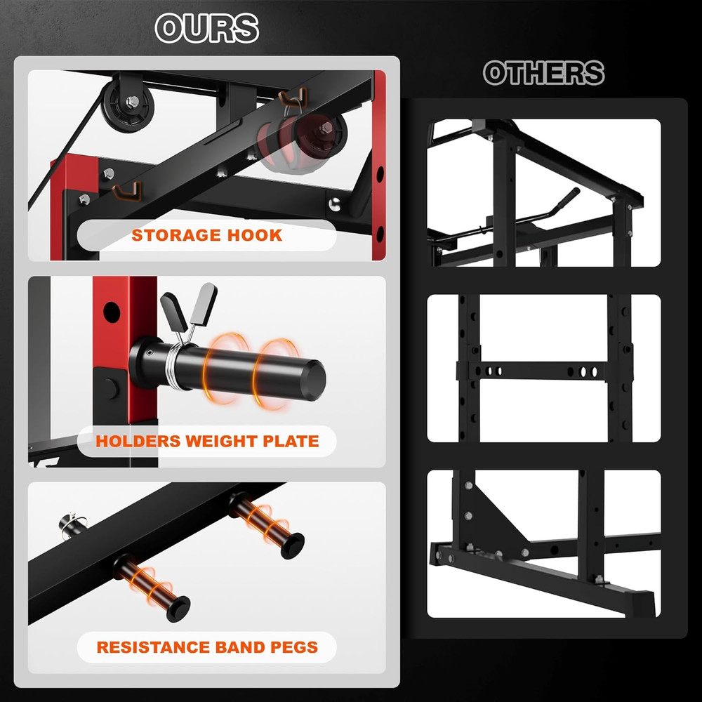 S21 Power Cage, Multi-Function Power Rack with Adjustable Cable Crossover System