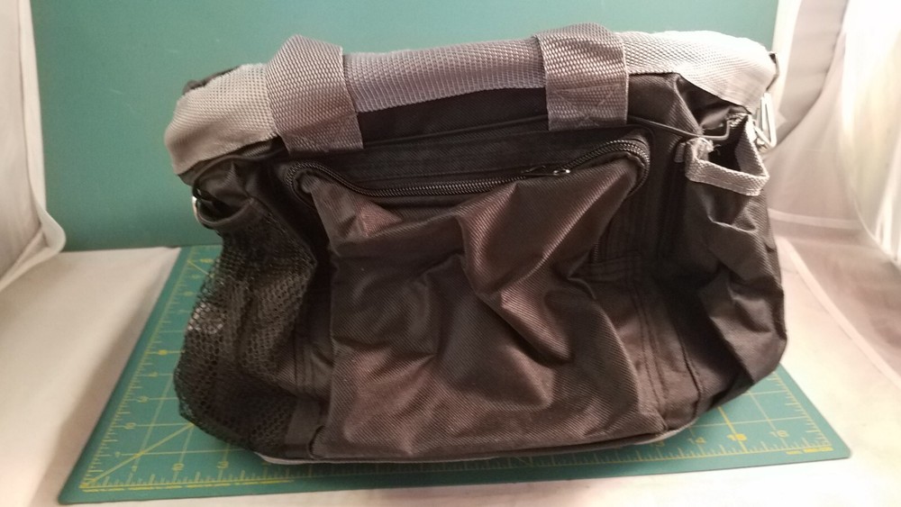 NWT Roma Drawstring Sling Tool Bag - Black with Grey