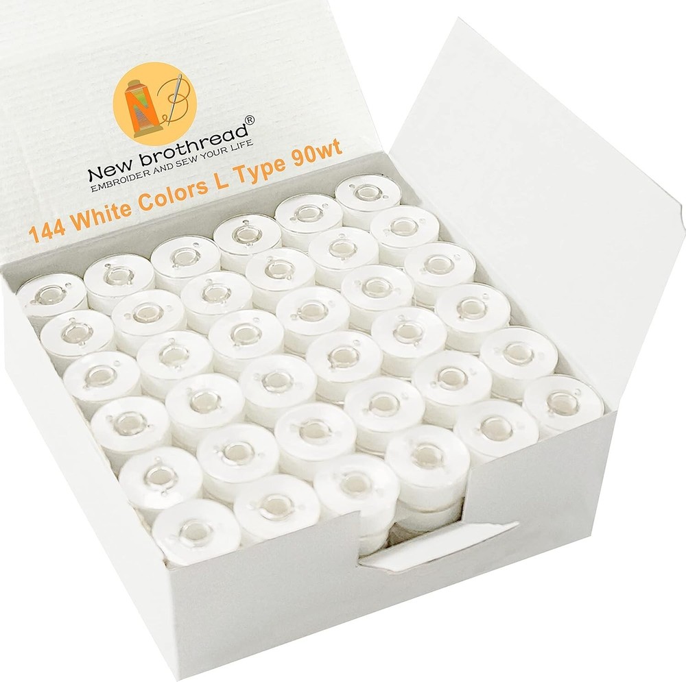 Comfortable Soft Spun Polyester 144pcs Prewound Bobbins - Machine Wash Safe