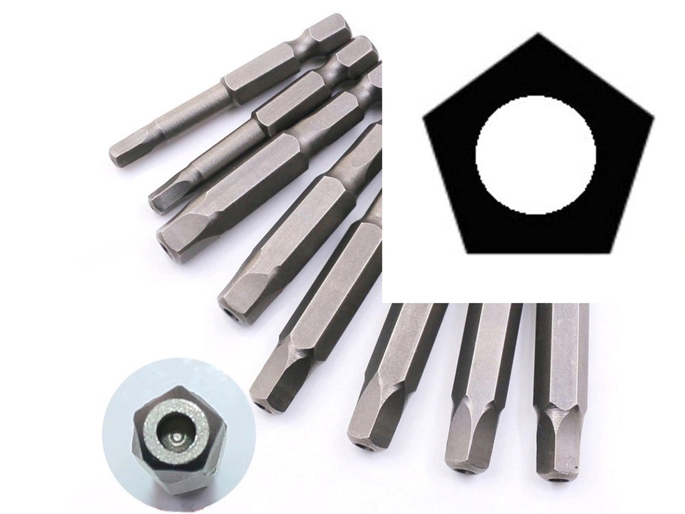 10pc Penta Plus 5 Sided Security Screwdriver Bit Set
