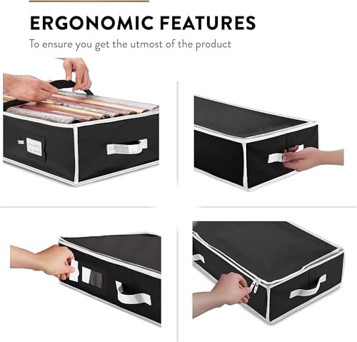 Gift Wrapping Paper Organizer Storage - 40" Gift Wrap Storage Black/White