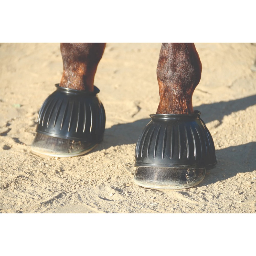 Professional's Choice Ribbed Rubber Pull-On Bell Boots with Rolled Collar -