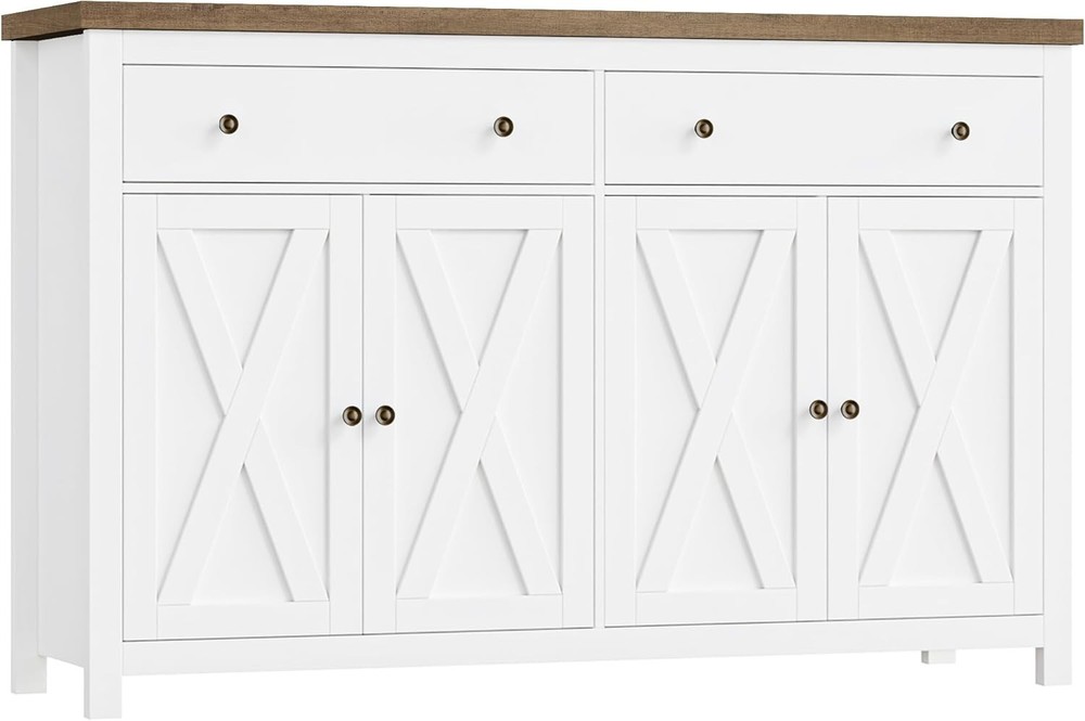 Sideboard Buffet Cabinet with Storage Cabinet with 2 Drawers 4 Doors Kitchen