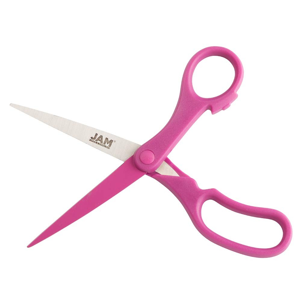 Multi-Purpose Precision Scissors - 8 Inch - Fuchsia Pink - Ergonomic Handle &...