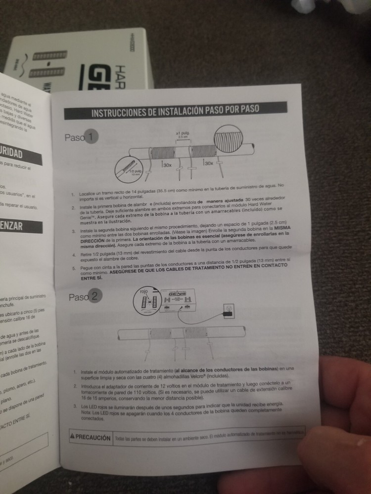 Hard Water Genie. Instructions Booklet. Never Used. E11