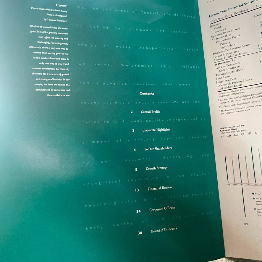 Consolidated Rail 1992 Annual Report