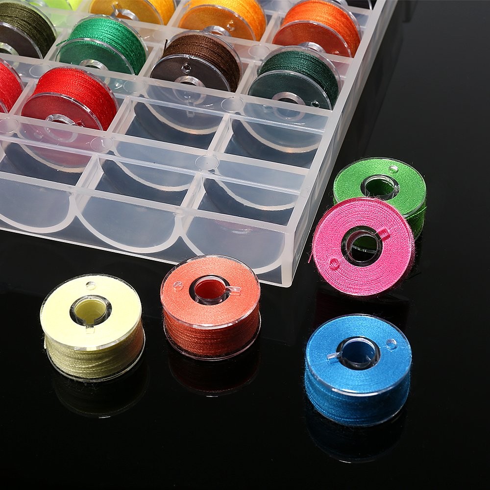 36Pcs Bobbins and Sewing Threads with Bobbin Case for Multiple Sewing Machine...
