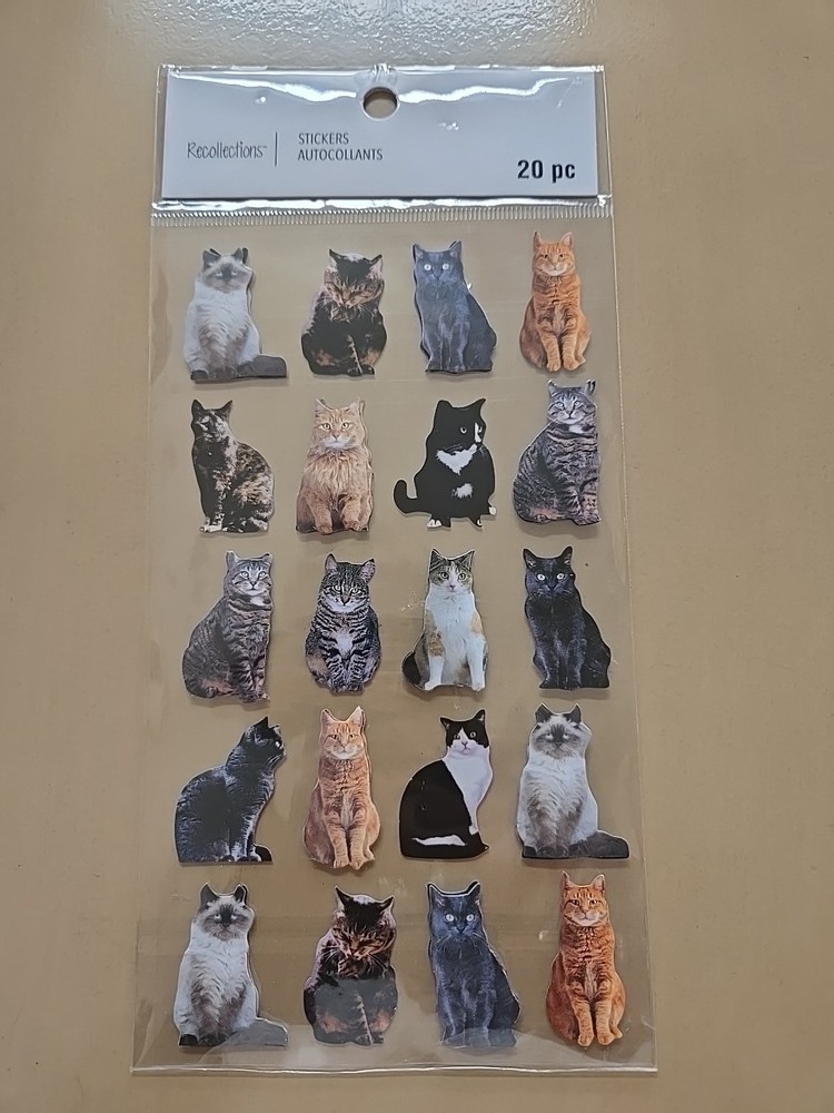 Recollections CATS 20 PC Scrapbooking stickers