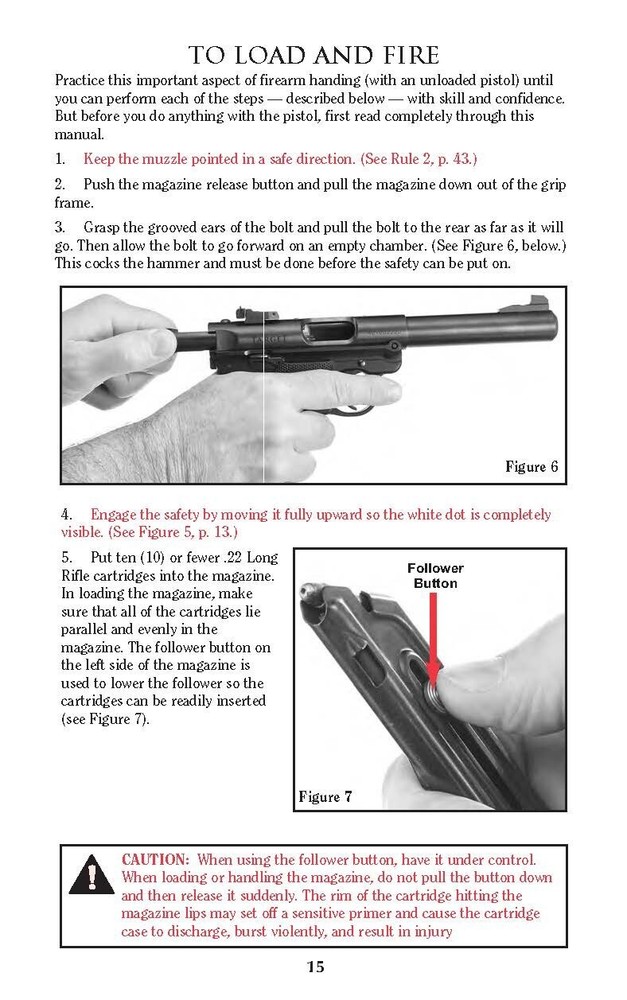Ruger Mark 4 Instruction Owners Manual