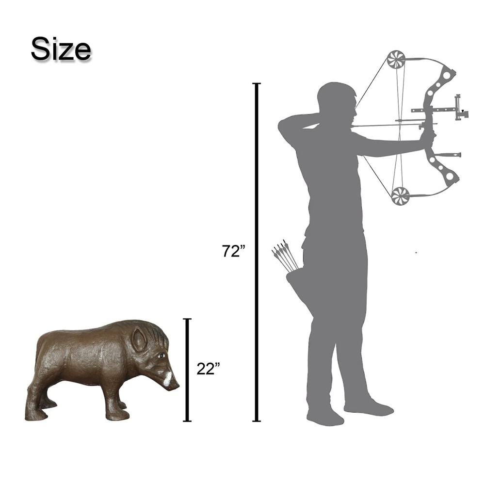 KHAMPA 3D Archery Target Boar with Replaceable Core, Self Healing, UV Protected