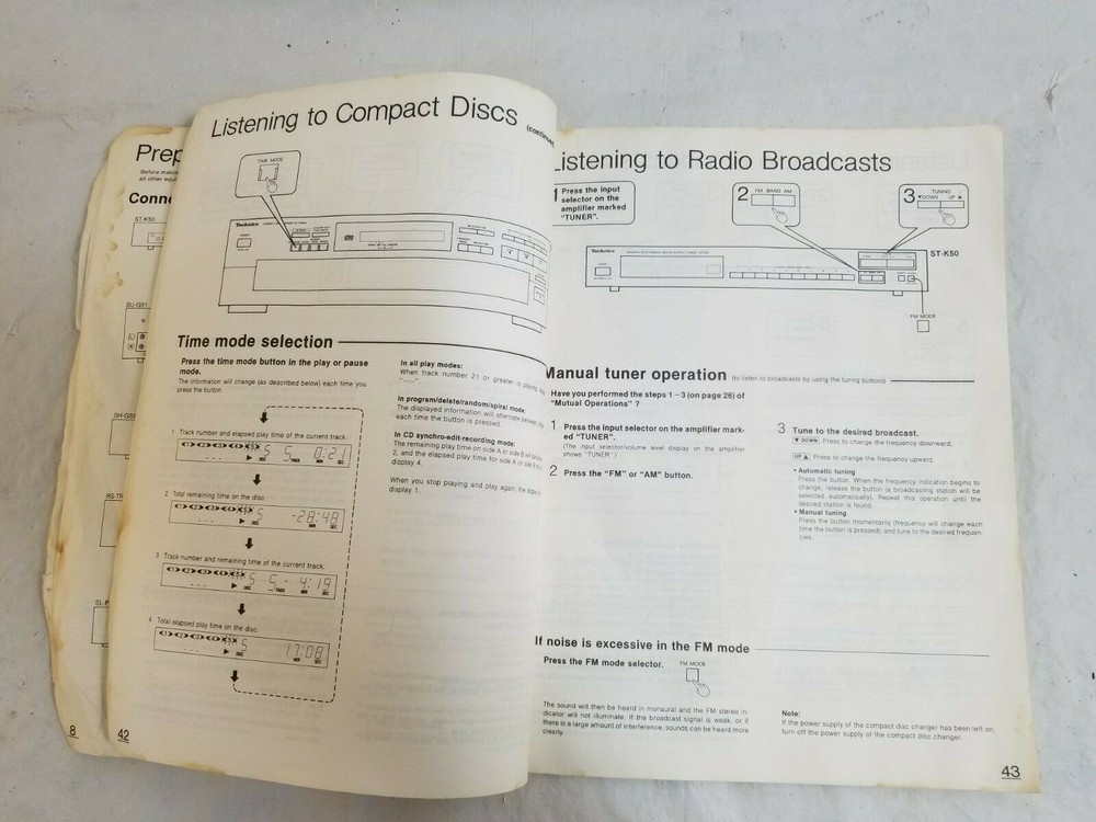 TECHNICS SD-S4400 & SD-S3400 Operating Instructions