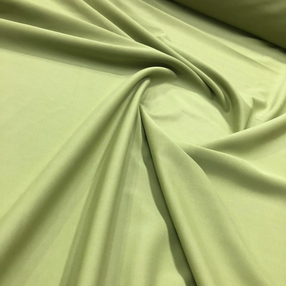 Poly Recycle Solid Pistachio Matte Finish Polyester Spandex Fabric Stretch ♻️
