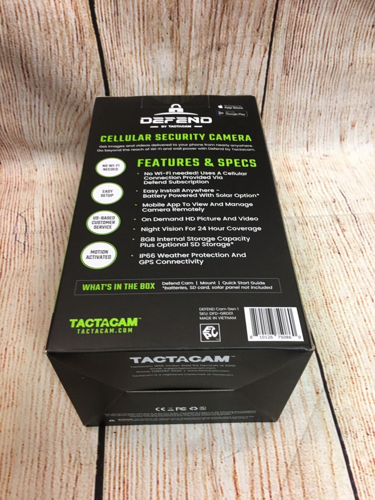 Tactacam Defend Cellular Security Camera DFD-GRD01