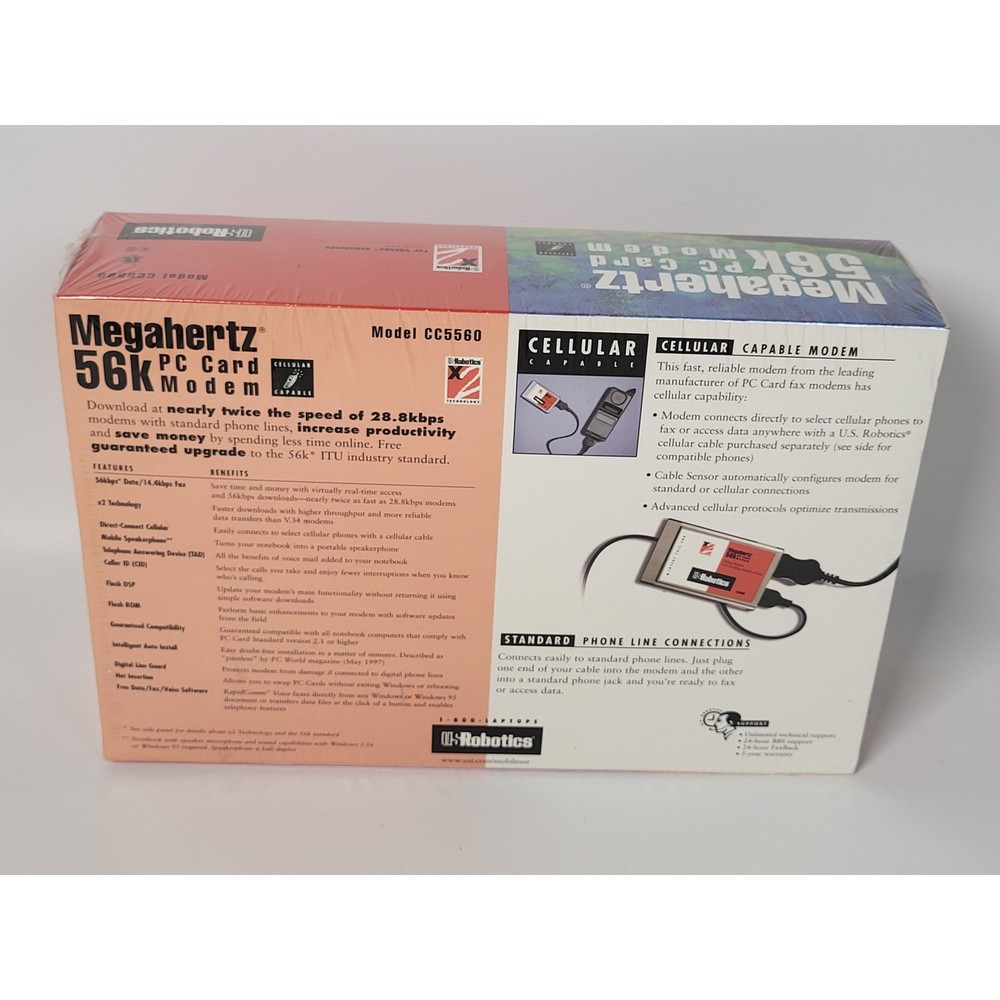USRobotics 56k PC Card Modem CC5560 Sealed
