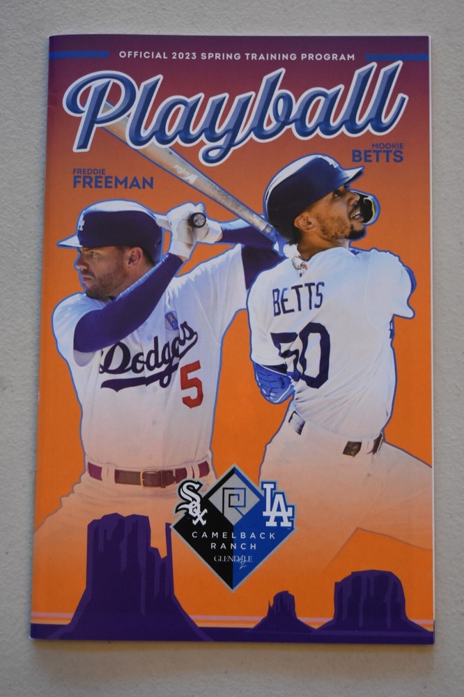 2023 Los Angeles Dodger Spring Training Program From Camelback Ranch