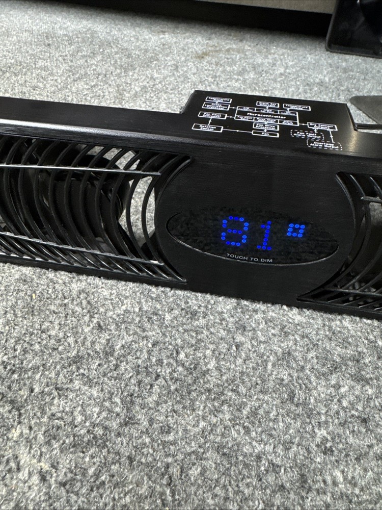 MIDDLE ATLANTIC UQFP-4DRA Ultra Quiet Fan Panel with Display / BLK Anodized