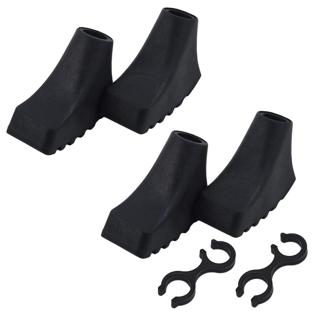 4pcs Rubber Trekking Pole Tips Boot - Walking Stick Tips Accessories, Rubber ...
