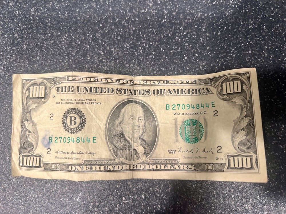 1988 series 100 dollar bill OBO