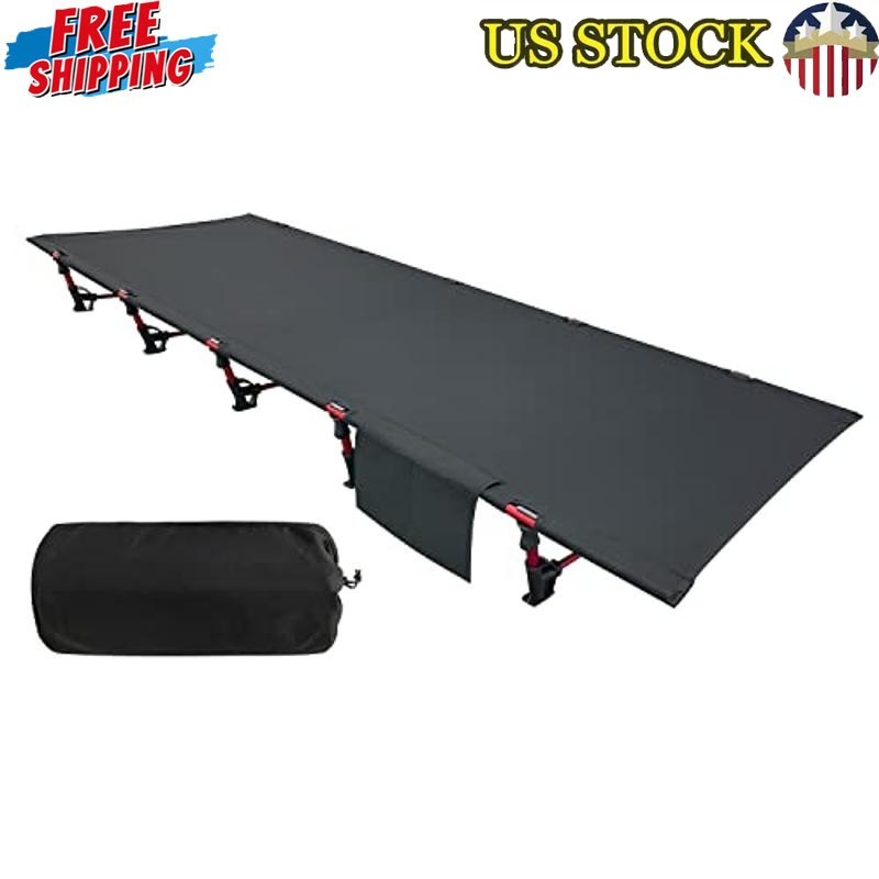 Ultralight Camping Cot Bed Stable 330lbs Capacity Easy Assembly & Disassembly US