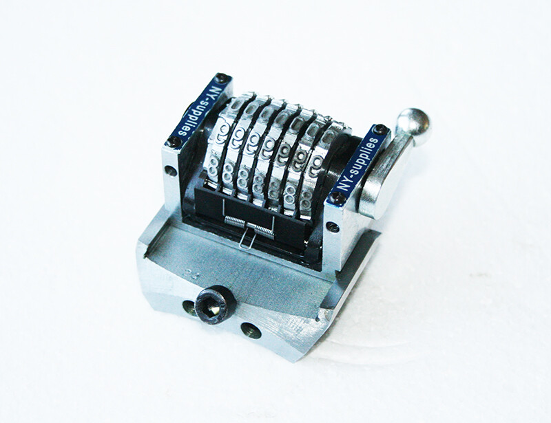 3/16" Flat Base Numbering for Hamada Multilith Ryobi - 7 digit/convex/backward