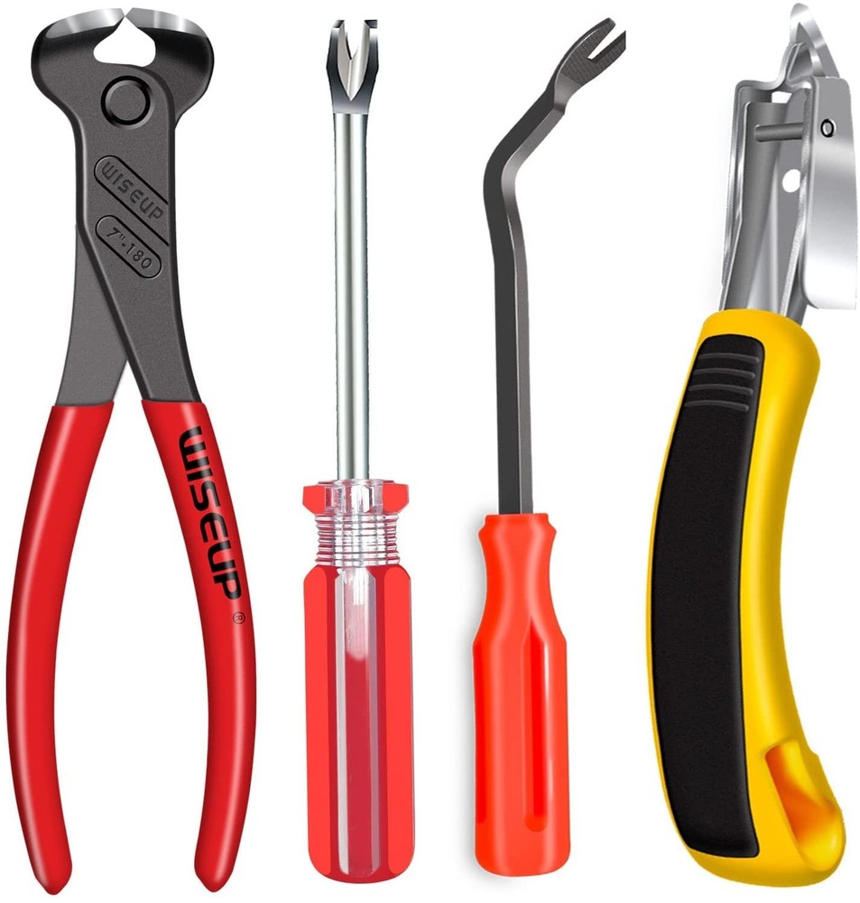 4Pcs Upholstery Staple Tools Set Including End Cutting Pliers Staple Puller T...