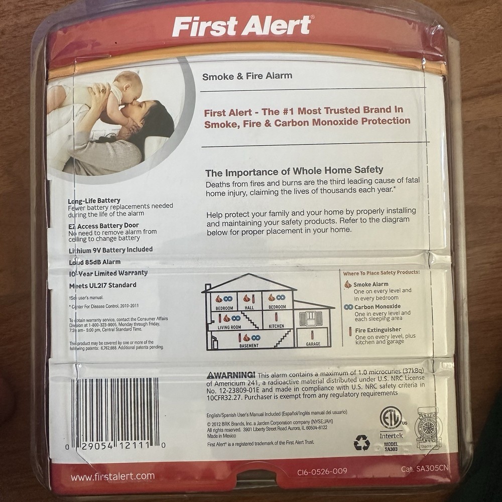 First Alert Smoke & Fire Alarm Detector