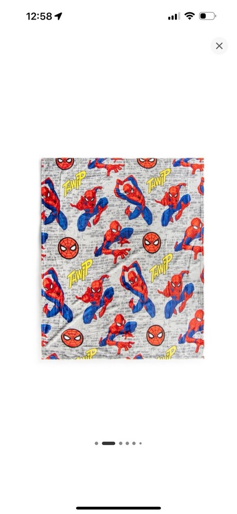 NWT Marvel Spider-Man Stuffed Doll And Throw Blanket With Tags Attached