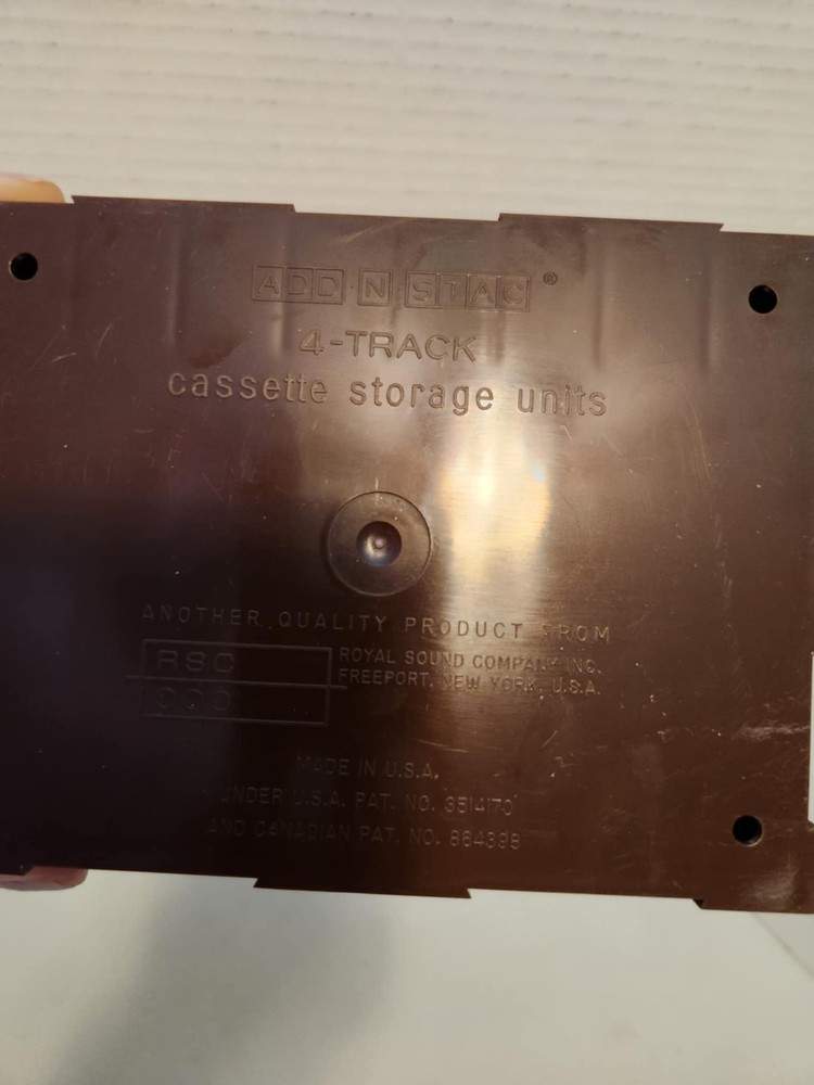 Vintage Retro Add n' Stac” Cassette Storage Unit Interlocking