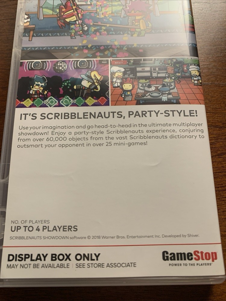 Scribblenauts Showdown / Nintendo Switch Authentic Display Box Only / NO GAME
