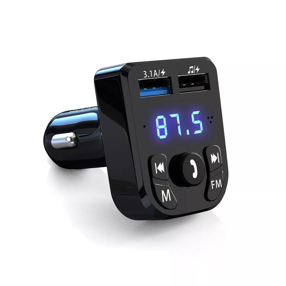 FM Transmitter Car Bluetooth Adapter MP3 Player LED Display Hands-free Calling