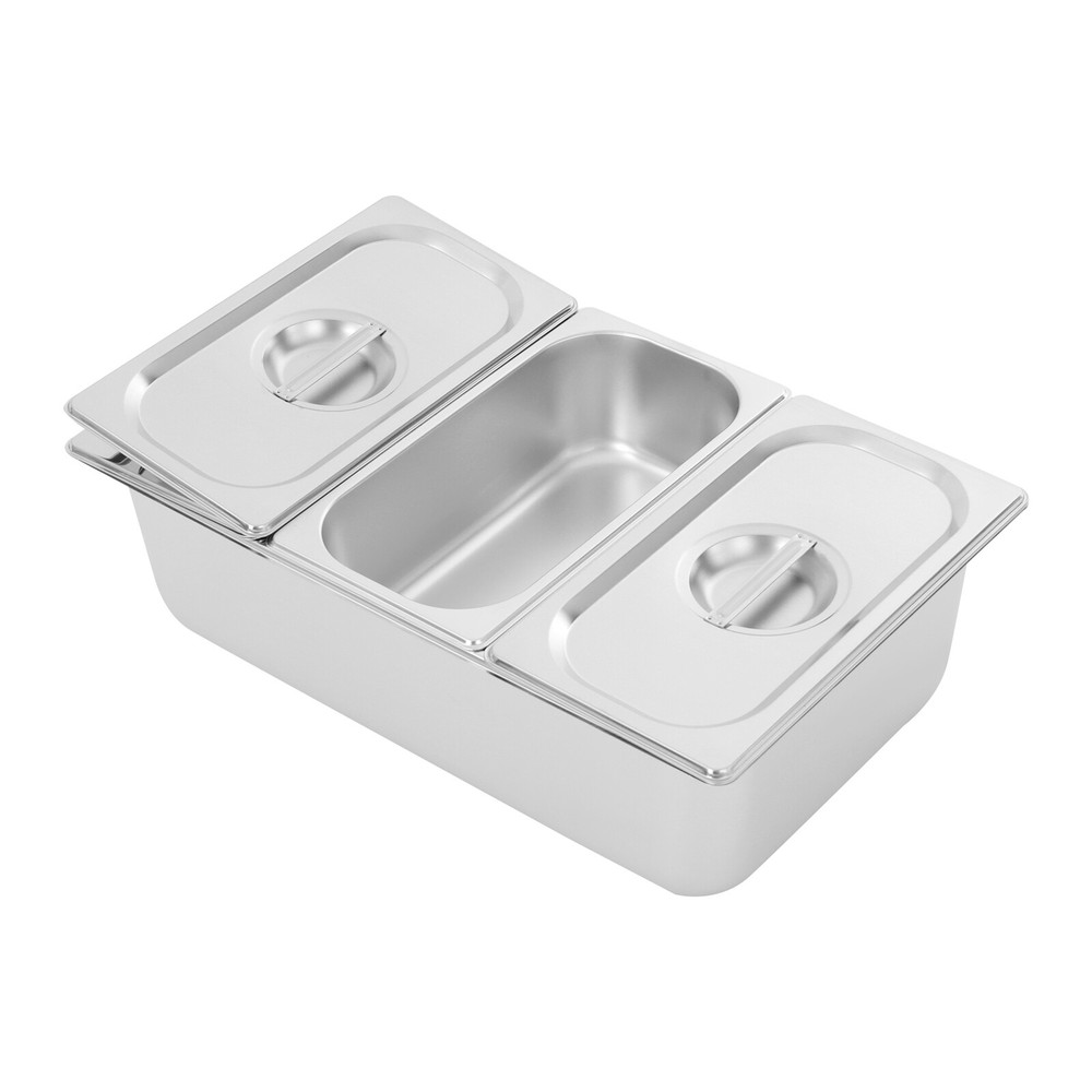 Three-compartment Fruit Pan, Fruit Pan with Acrylic Lids Water-filtering Gaskets