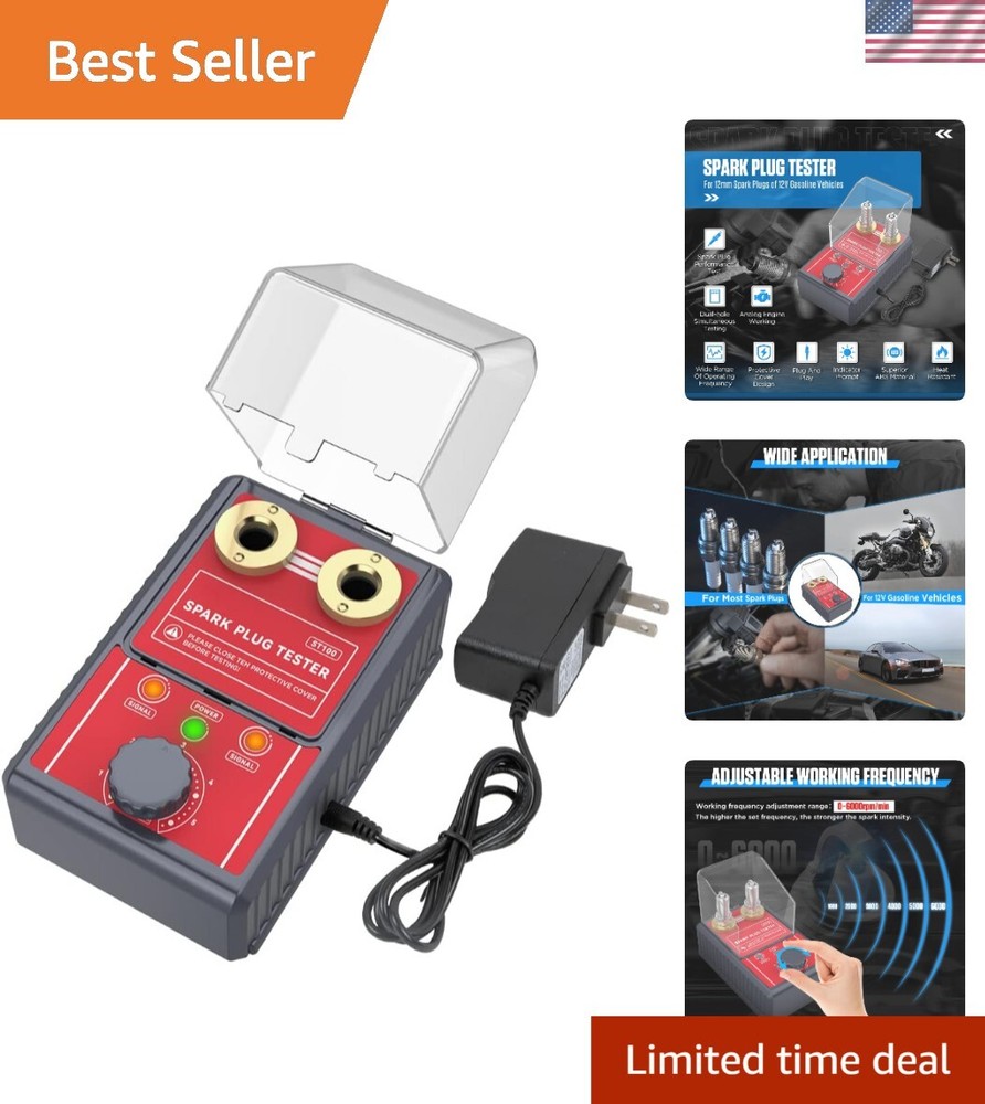 Durable Spark Plug Tester - Simultaneous Testing with Indicator for Engine Care