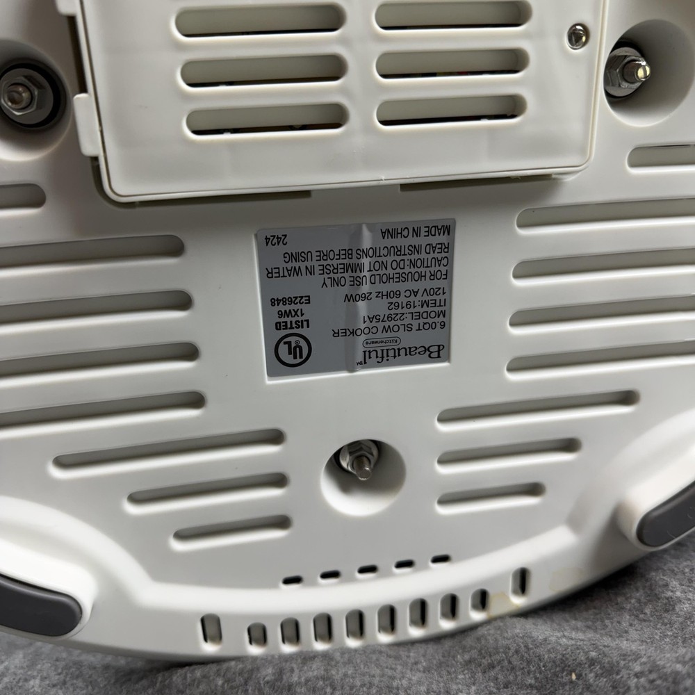Beautiful 6qt Programmable Slow Cooker White Ceramic Tested Drew Berrymore