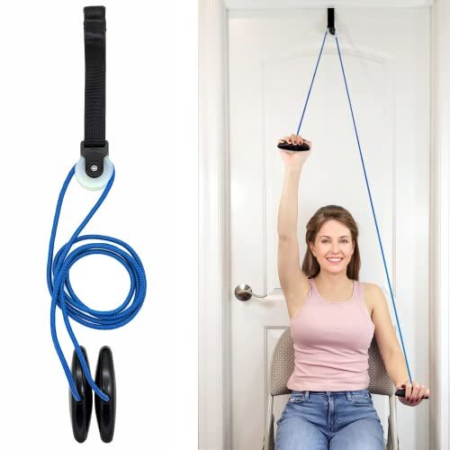 LiftAid Shoulder Pulley for Physical Therapy with Exercise Guide - Blue