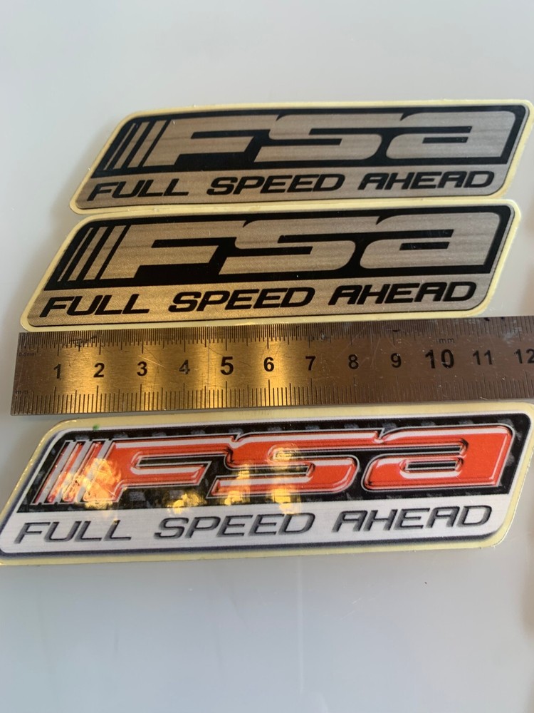 FSA Full Speed Ahead Sticker decals