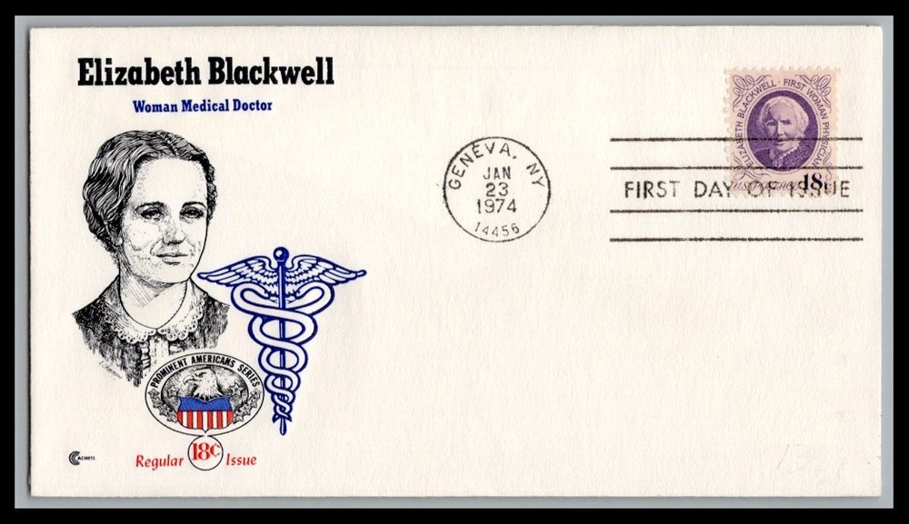 US FDC # 1399 18c Dr. E. Blackwell CCCachets   1973, 9p1779