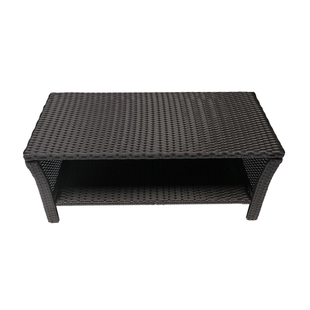 Justin Outdoor Wicker Coffee Table