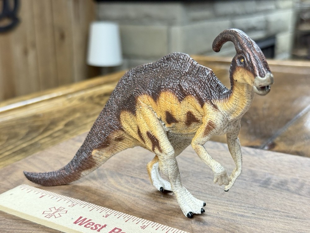 Museum line quality Parasaurolophus dinosaur model