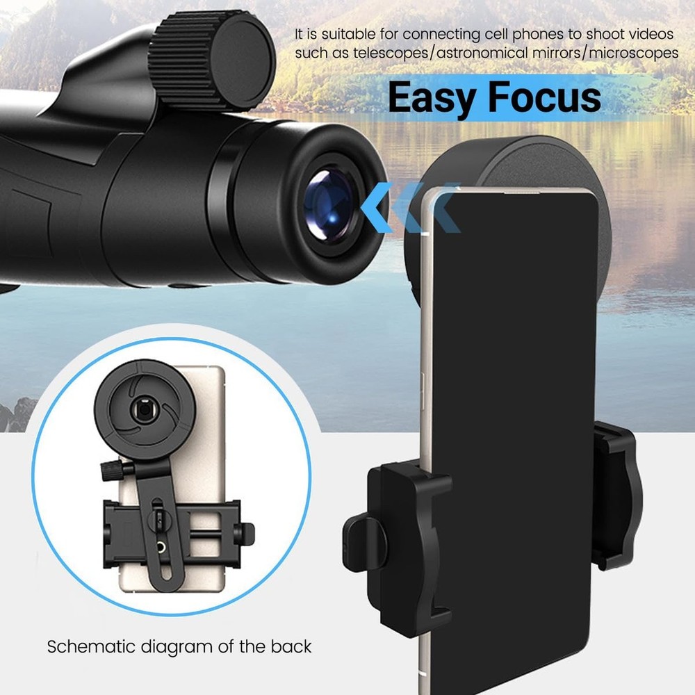 Adjustable Scope Mount, Universal Telescope Adapter, Binocular & Monocular Ph...