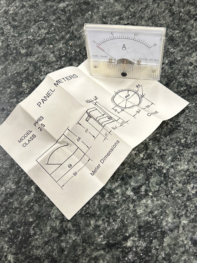Panel Meter GME M89 DC Ammeter 100 Amp Class 2.5