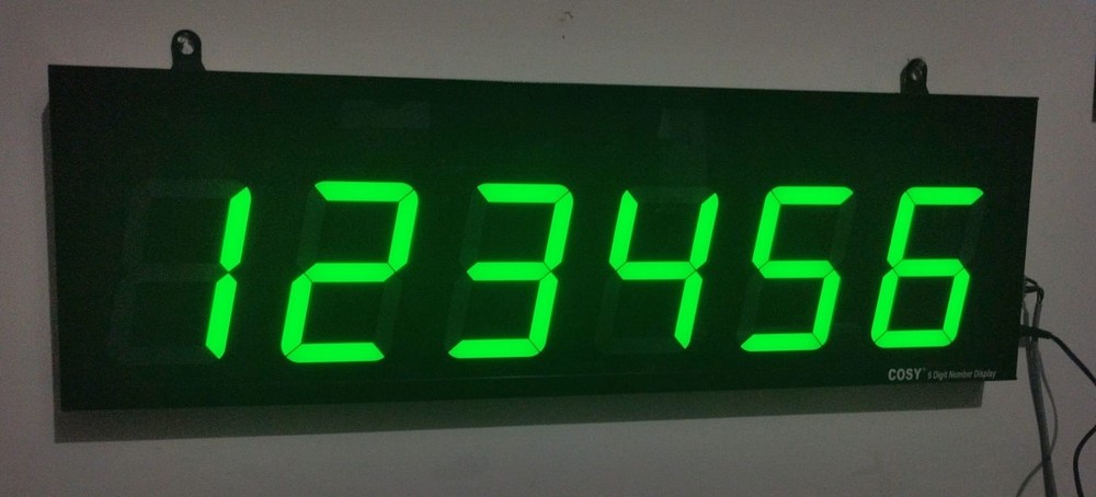 6 DIGIT LED NUMBER DISPLAY WITH RS232 INPUT ( 4" High LED Digits )