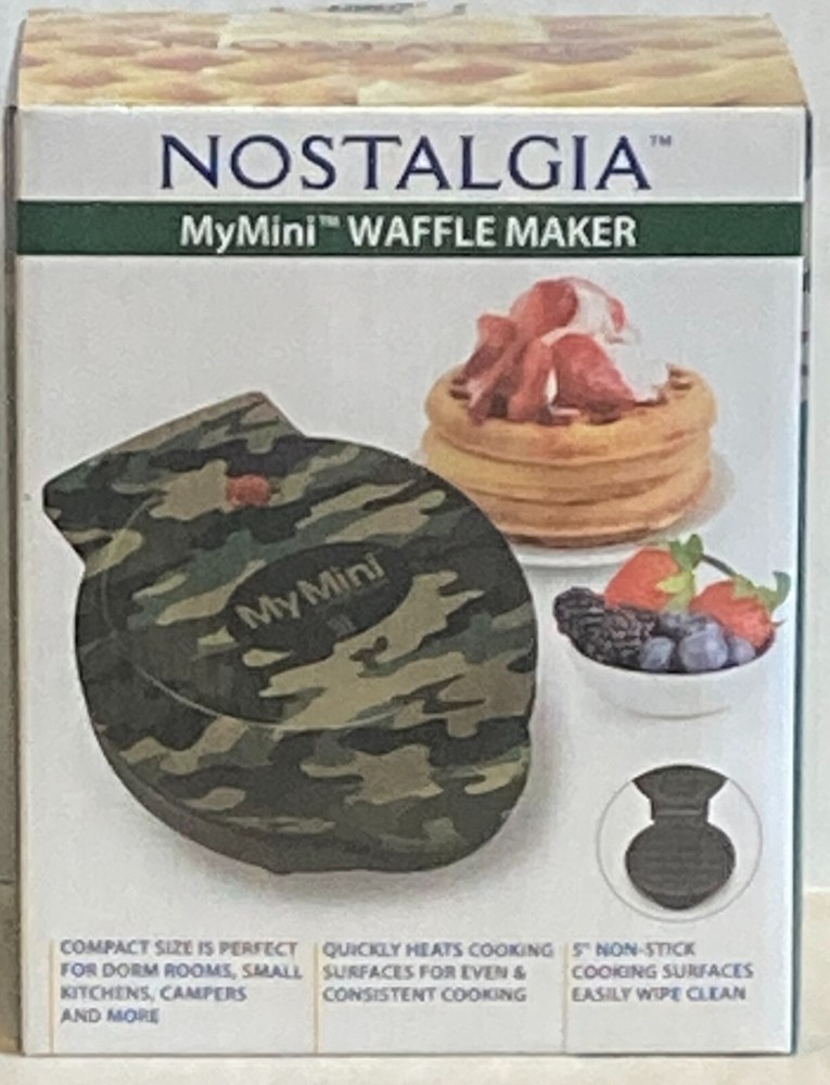 Nostalgia My Mini Camouflage Waffle Maker