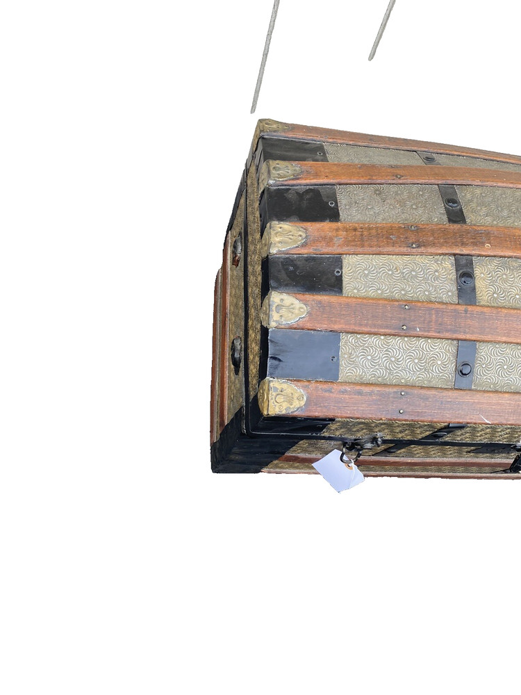 65518 Antique Dome Top Trunk Storage Chest