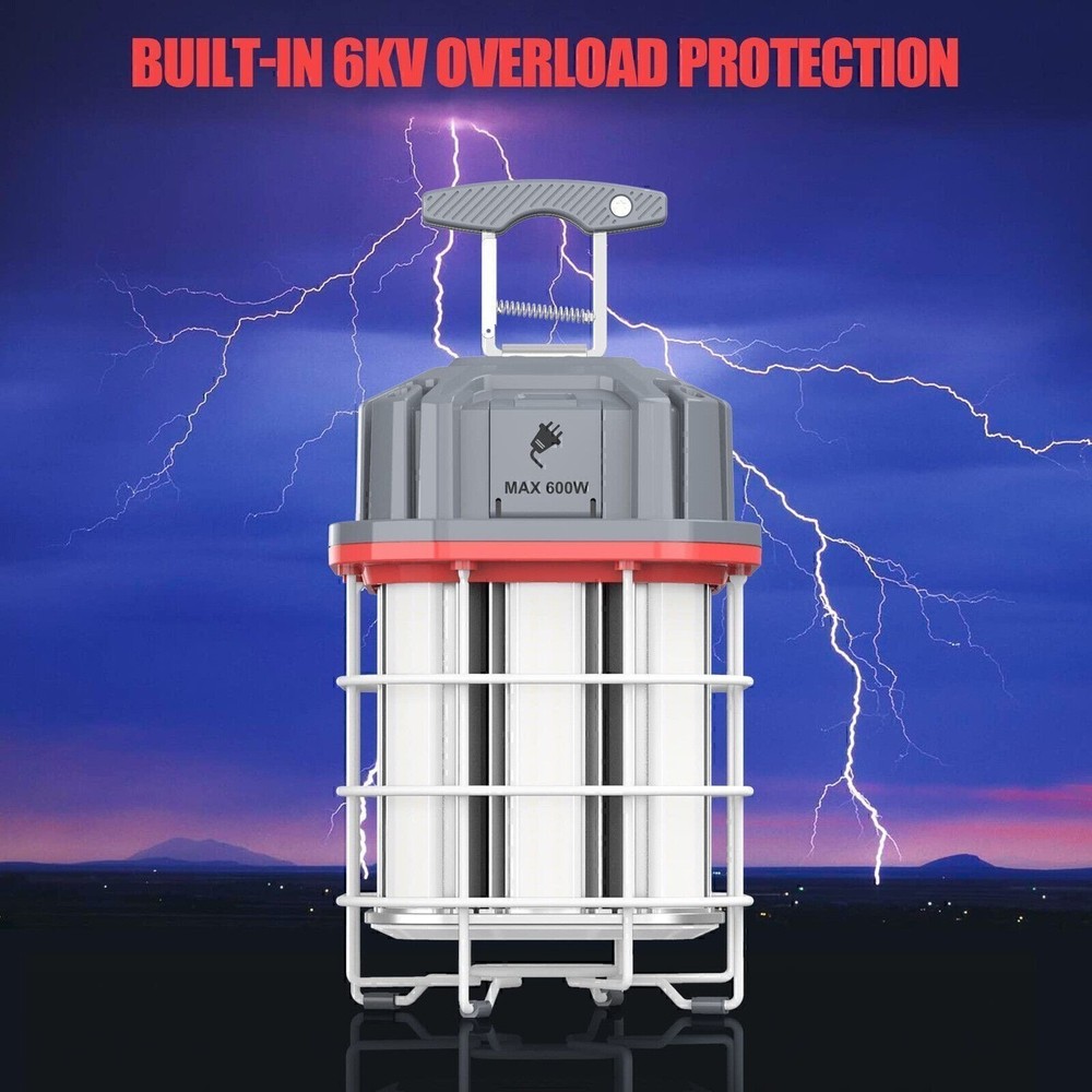 80W LED Construction Light ETL Listed 12000Lm Linkable LED Temporary Work Light